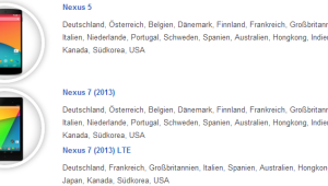 Das Nexus 5 und Nexus 7 (2013) sind nun auch in Österreich über den Play Store verfügbar
