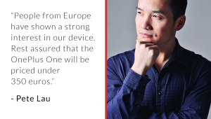 OnePlus kündigt via Google+ das OnePlus One in Europa für unter 350€ an | © OnePlus via Google+