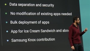 Sundar Pichai erklärt, dass Knox in L Einzug findet | © zdnet.com